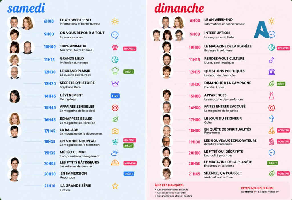 grille de rentrée france inter