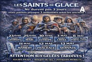 saints de glace 2026 france